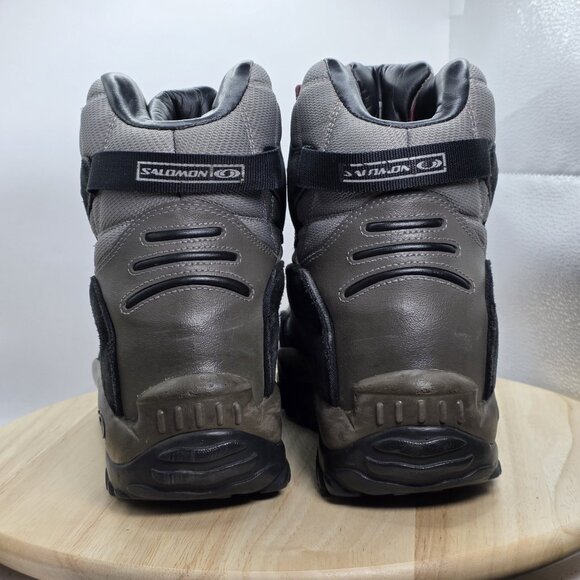 Salomon Goretex Winter Snow Boots Mens 9 Black/Brown - Picture 6 of 9